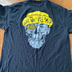 Gildan Black Tee with Yellow Graphic